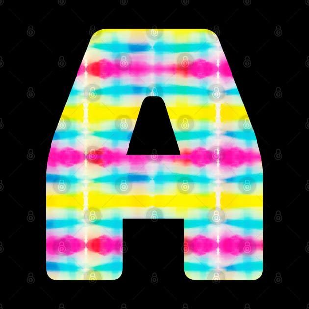 Tie Dye Alphabet A (Uppercase letter a), Letter A by maro_00