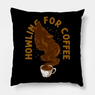 wolfie coffee Pillow