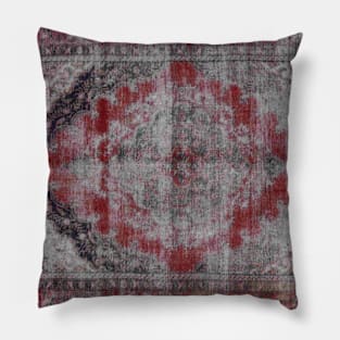 Old red and gray carpet Pillow