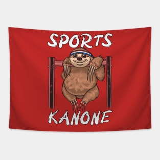 Sports Cannon - Sporty Sloth Tapestry