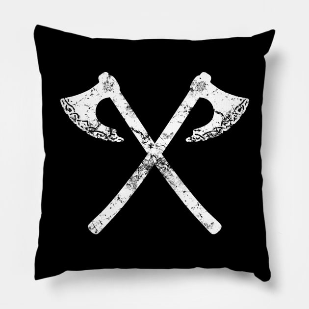 Viking Axes Pillow by Scar