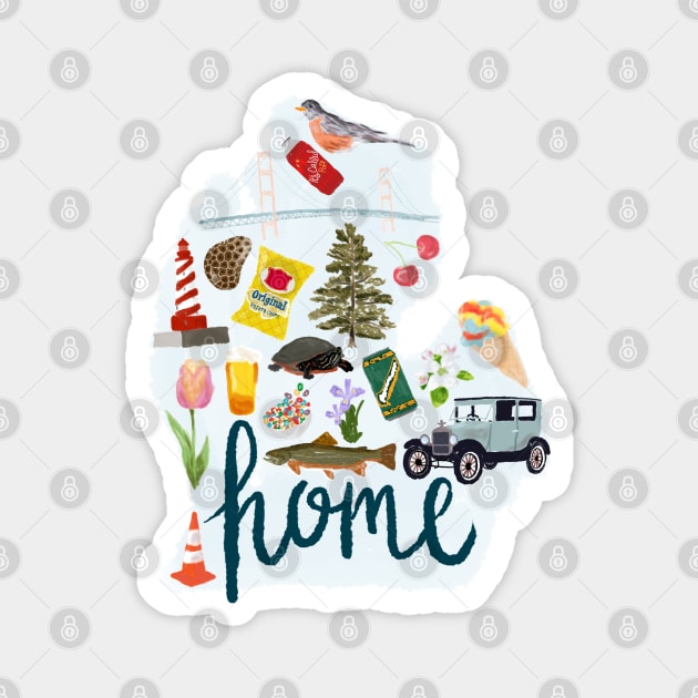 Michigan Home Magnet by Becki Sturgeon