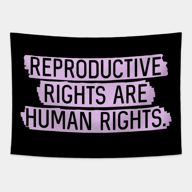 Lavender: Reproductive rights are human rights. Tapestry by Bri the Bearded Spoonie Babe