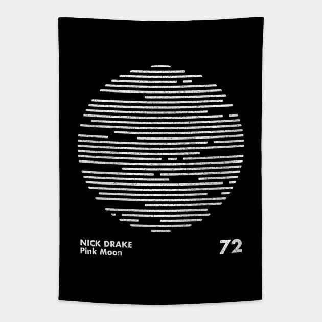 Nick Drake / Pink Moon / Minimalist Artwork Design Tapestry by saudade