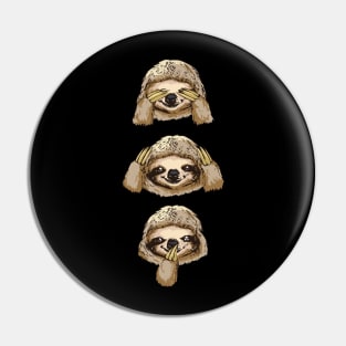 Noevil Sloth Pin