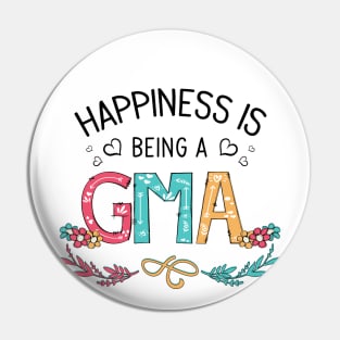 Happiness Is Being A Gma Wildflowers Valentines Mothers Day Pin