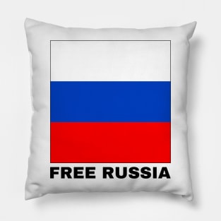 Free Russia - black text Pillow