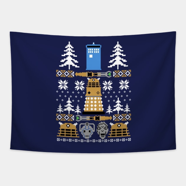 Doctor Who Ugly Sweater Tapestry by APSketches