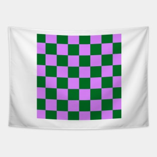 Checked pattern - purple and green checks Tapestry