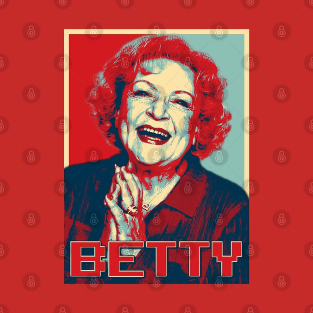 Betty White Pop Art Retro by THE SUP OMO