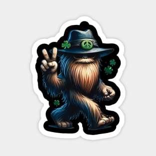 St. Patrick's Day Sasquatch - Mythical Beings for Peace Magnet