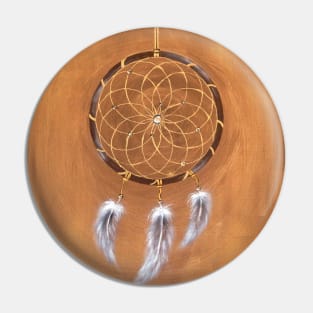 Sacred geometry - dream catcher with torus Pin