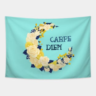 Full Bloom | Blue Carpe Diem Tapestry