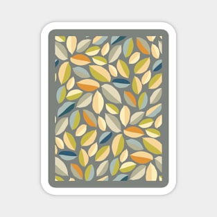 Autumn Rainbow Leaves Tossed Magnet