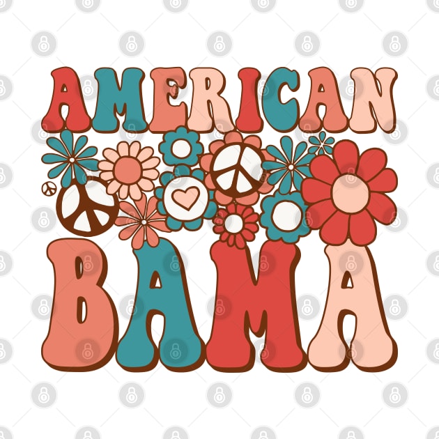 Retro Groovy American Bama Matching Family 4th of July by BramCrye