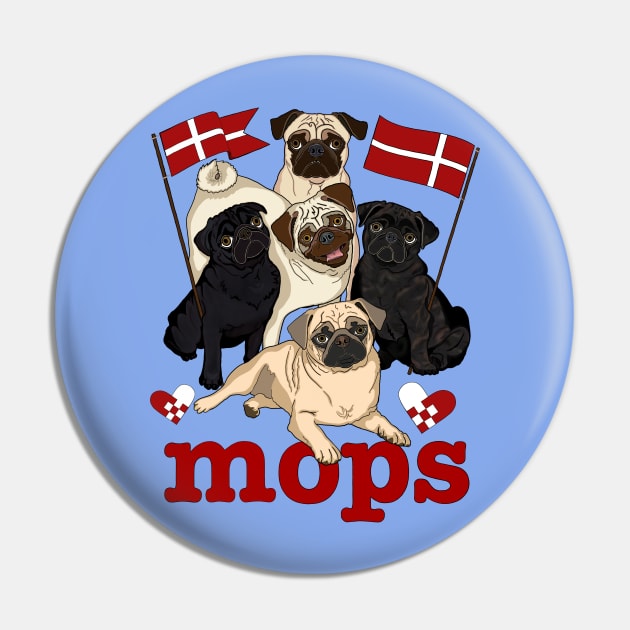 mops Pin by FivePugs