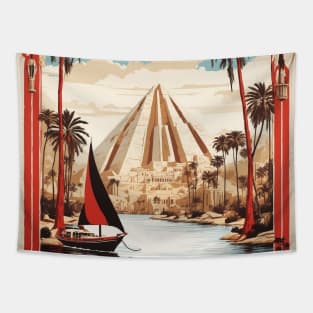 The Nile River Egypt Vintage Poster Tourism Tapestry