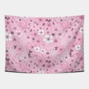 Sakura Japanese Cherry Tree Flower Blossom Pattern V1 Tapestry