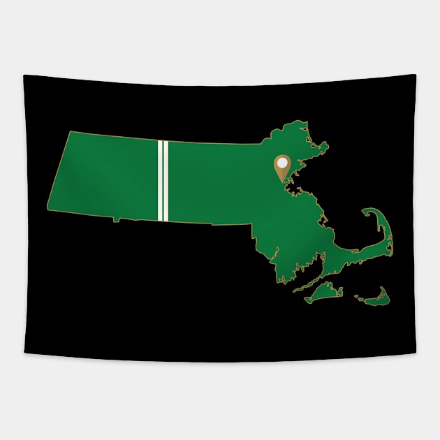 Boston Basketball Tapestry by doctorheadly