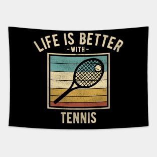 Tennis Sayings -  Retro Funny Tennis Lovers Gift Tapestry