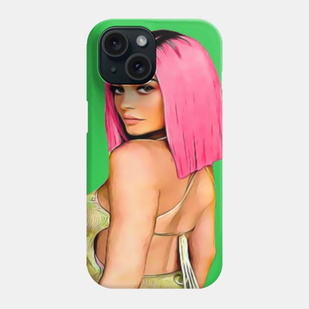 Kylie Jenner Kardashian Keeping Up Pop Lip Phone Case by Lorri's Custom Art