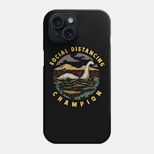 Social Distancing Champion - Nessie Lochness Monster - Funny Phone Case