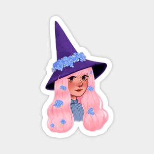 Magical girl with a hat Magnet