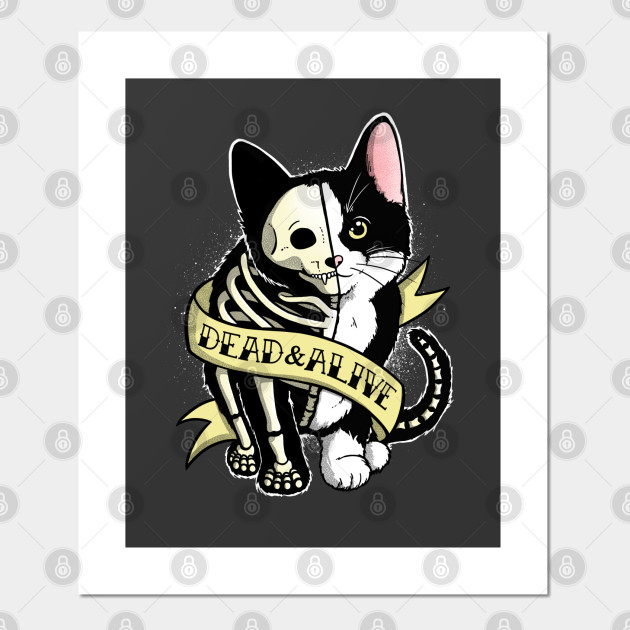 Schrodinger Cat Tattoo Cats Posters And Art Prints Teepublic