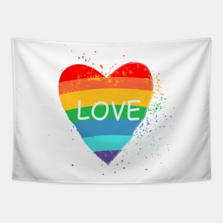 Rainbow love Tapestry