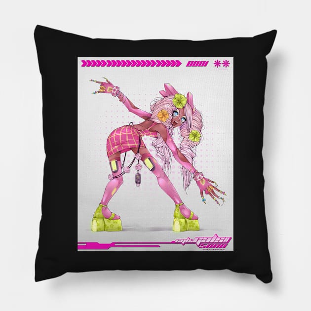 CYBER ☆ GAL 0001!! Pillow by PURIPRADO