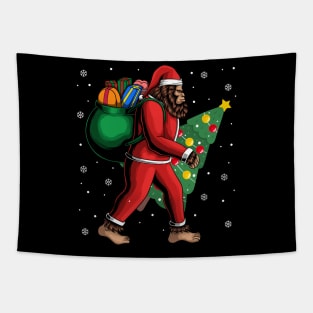 Christmas bigfoot Tapestry