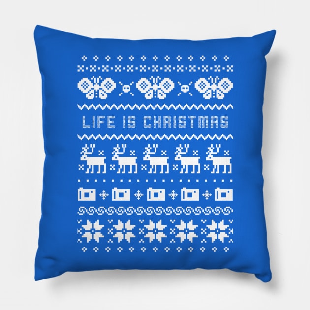 Life is Christmas Pillow by juhsuedde