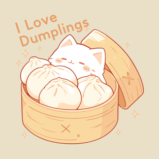 Cat I love Dumplings T-Shirt