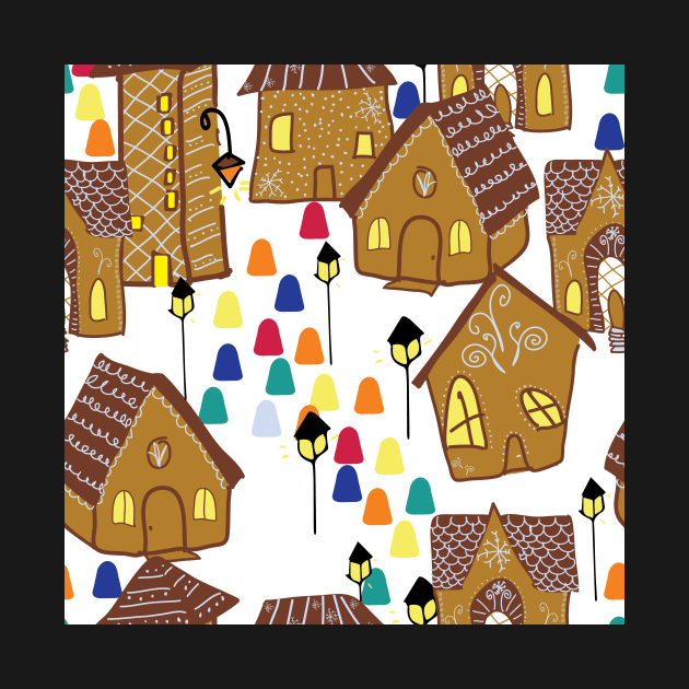 Gingerbread house village by counterclockwise