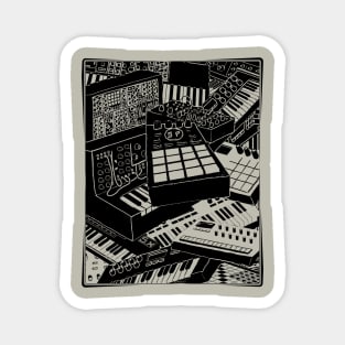 Synthesizer Art for Electronic Musician Magnet