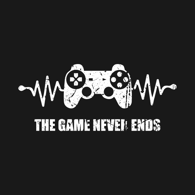 game never ends heartbeat controller gamer quote gaming by jodotodesign