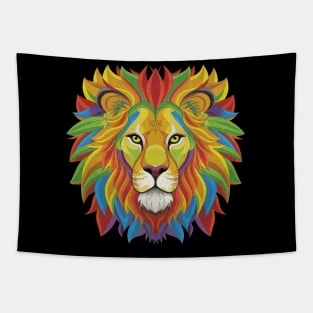 Vibrant Lion Tapestry