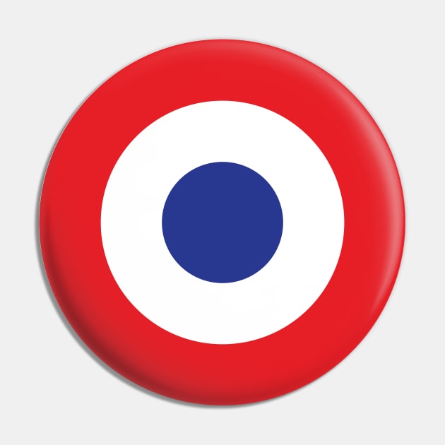 Iconic French Mod culture target roundel 1960's Scooter emblem Pin by retropetrol