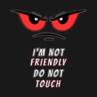 I'm not Friendly Do Not Touch Funny and humorous memes T-Shirt