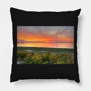 Chatham MA Cape Cod Sunrise Beach Pillow