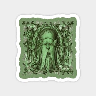 The Green Man Pagan Foliate Head Magnet