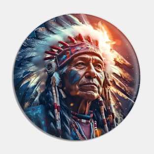 Native Indian Warrior Spirit Fantastic Cosmic Magical Pin