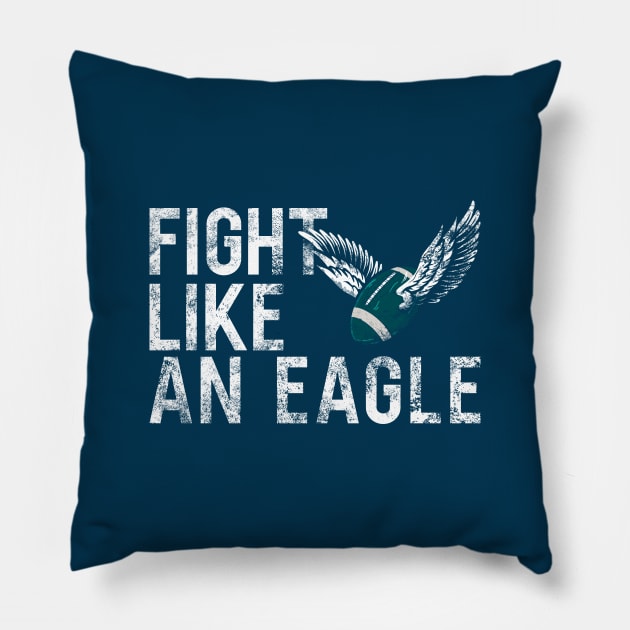 Fight like an eagle Pillow by Digital Borsch