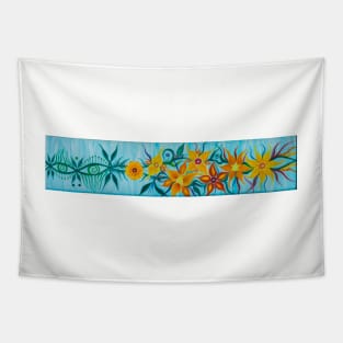 Miniature L floral pattern Tapestry