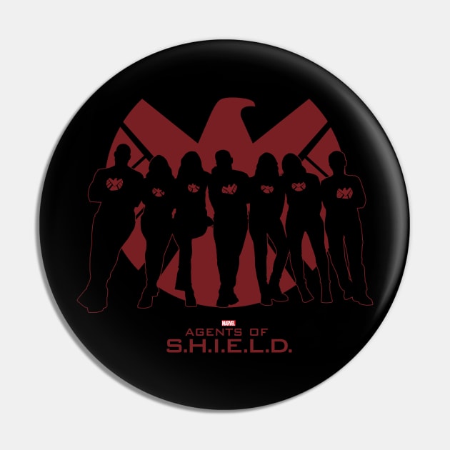 Red Silhouette Pin by SarahMosc