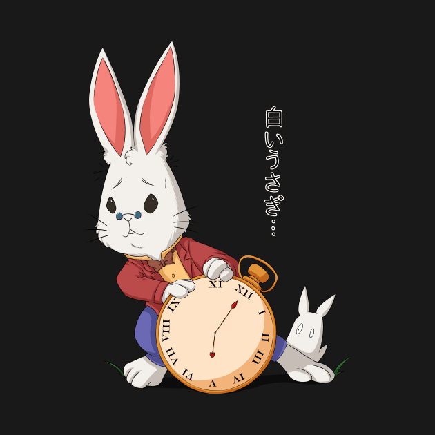 White Rabbit Running Late by Aki-