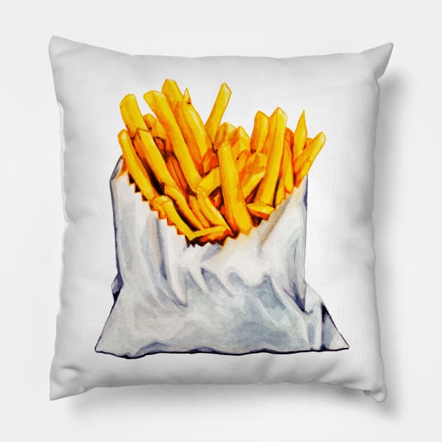 Fries Pillow by KellyGilleran