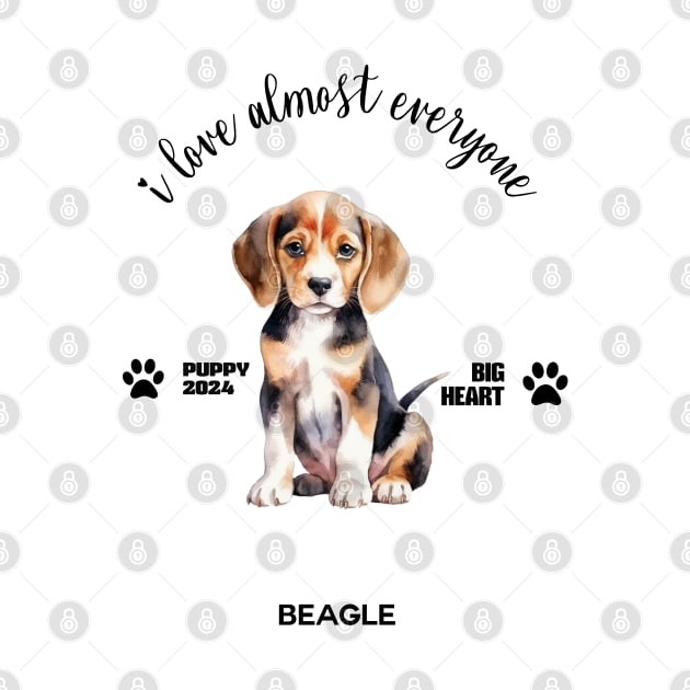 Beagle i love almost everyone by DavidBriotArt