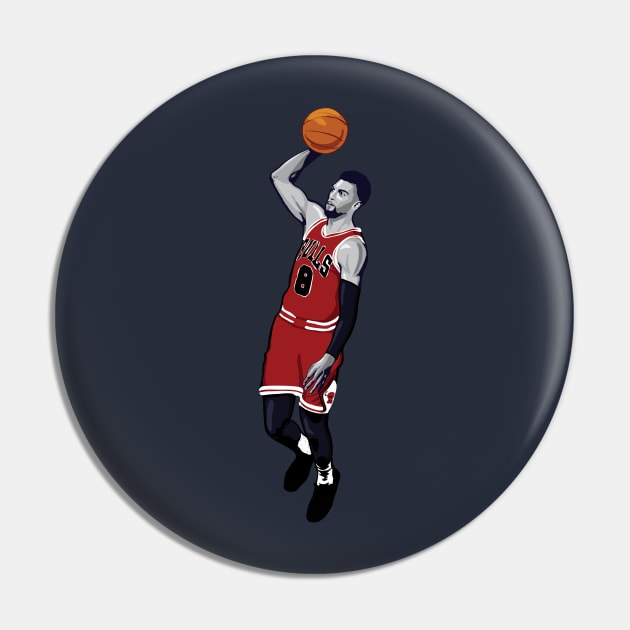 Zach Lavine Vector Dunk Pin by qiangdade