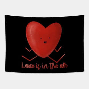 Love is in the air Heart hand drawn heart shaped picture Tapestry